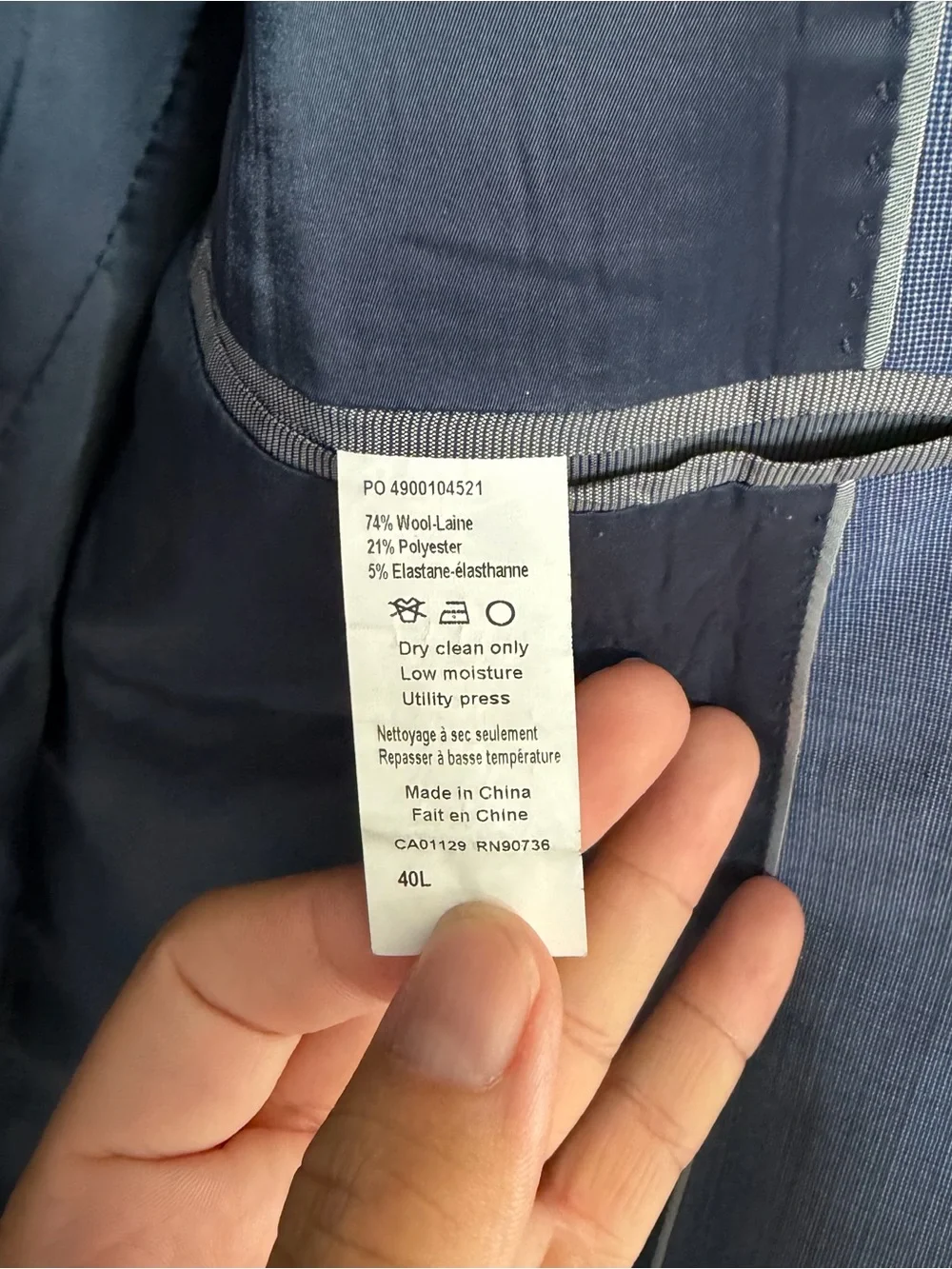 Calvin Klein Men's Classic Navy Two-Button Suit Jacket